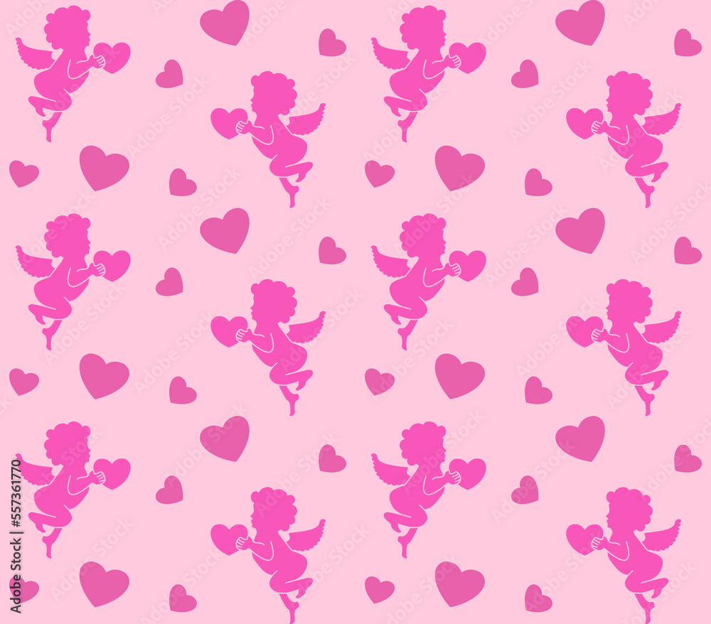 Love pattern seamless background. Design with cupid. vector. Love pattern seamless background. Design with cupid. vector.