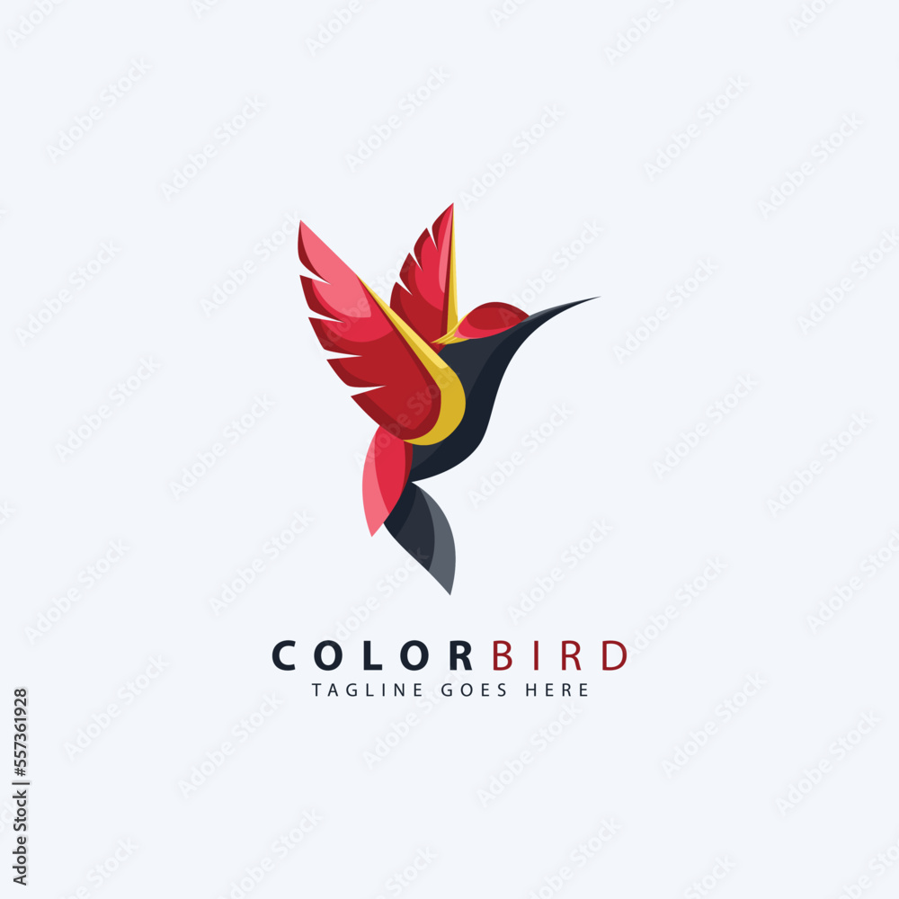 Obraz premium bird logo vector, logo template inspiration.
