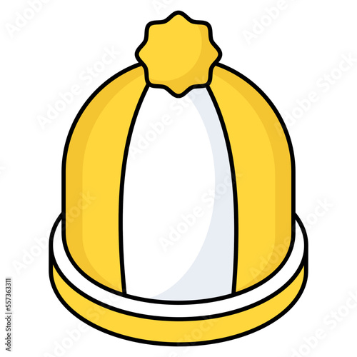 Vector design of cap in flat style 