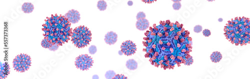 West Nile virus particles, illustration photo