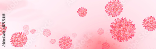 West Nile virus particles, illustration photo