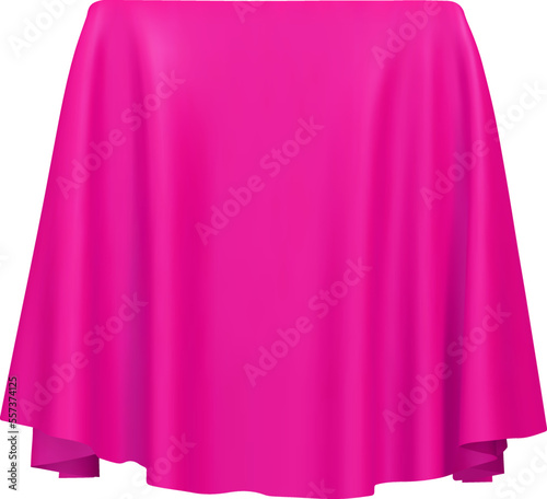 Pink fabric covering a cube or rectangular shape