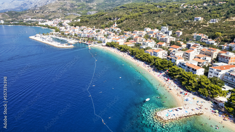 Croatia, Istria. Panorama of the beach
