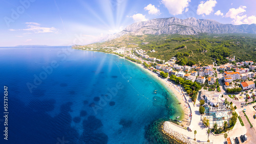 Beautiful azure sea off the coast of Croatia