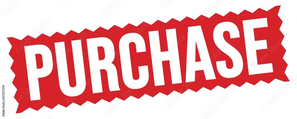 PURCHASE text written on red stamp sign. PURCHASE text written on red stamp sign.