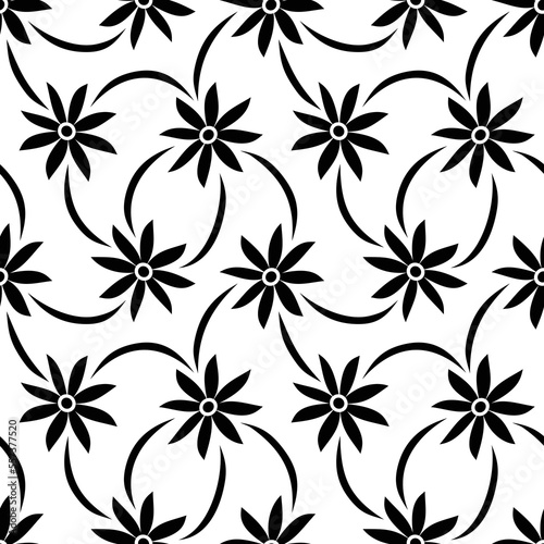 Seamless pattern for home decor ideas Fashion chevron wallpaper Pillow textile decoration vector background. Black and white graphic design for textile print © Veclines
