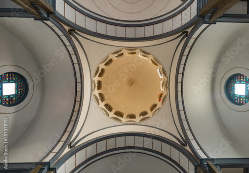 interior of Cathedral Sacre Cour Oran or sacred Heart Cathedral  Roman Catholic church at Place de la Kahina on Boulevard Hammou-boutlelis  in Oran Algeria on a sunny day in summer.