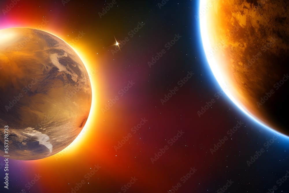 Obraz premium Planet in the galaxy