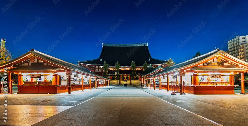 浅草寺 夜景 ワイド