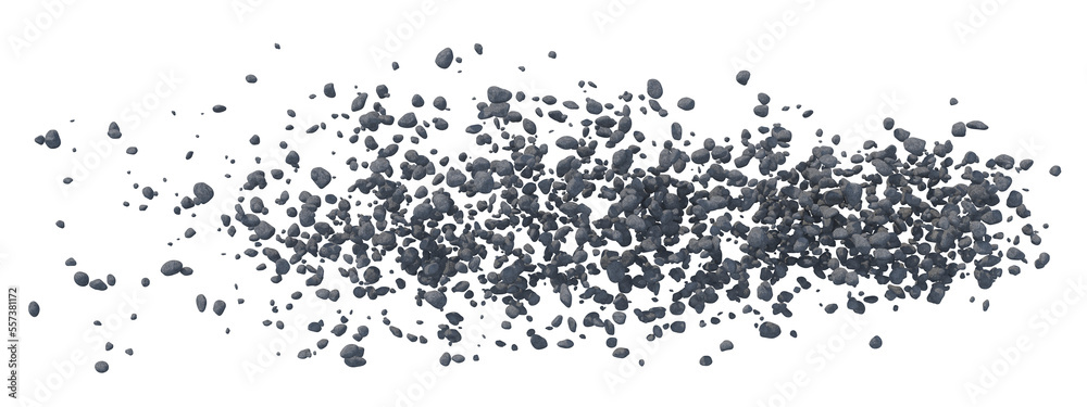 Asteroid belt isolated transparent backgound 3d rendering Asteroid belt isolated transparent backgound 3d rendering