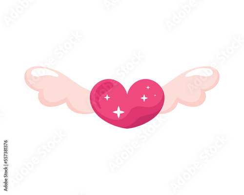 heart love flying valentines day