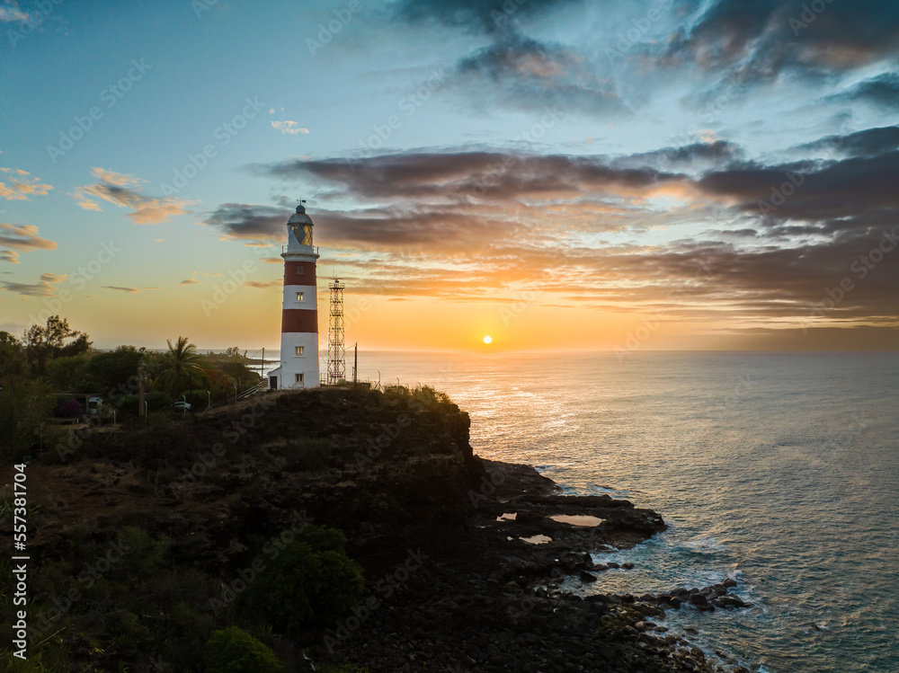 Albion lighthouse in Plaines wilhems district, Mauritius. .This building is more than 100 years old and it works every day. Next to Albion town is in west coast Mauritius island built was 1910