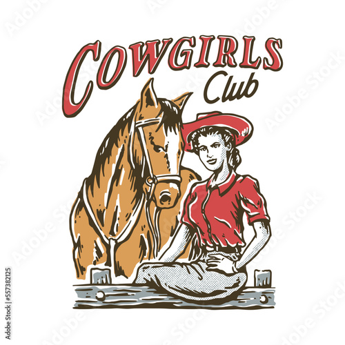 Cowgirls Club Illustration