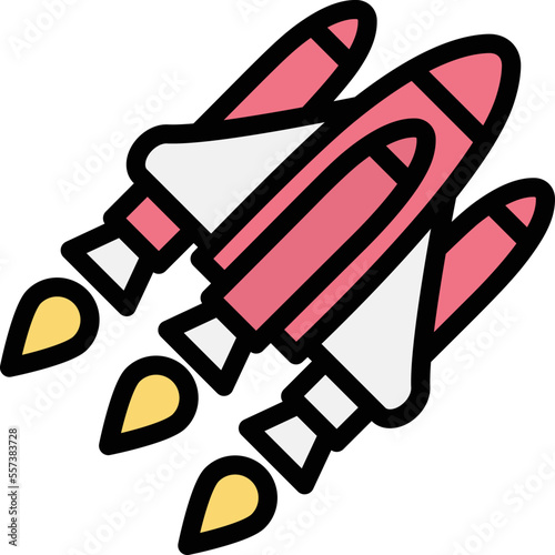 Space shuttle Vector Icon Design Illustration