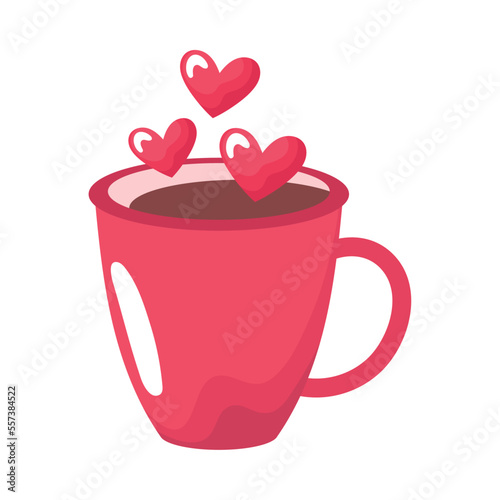 coffee mug with hearts