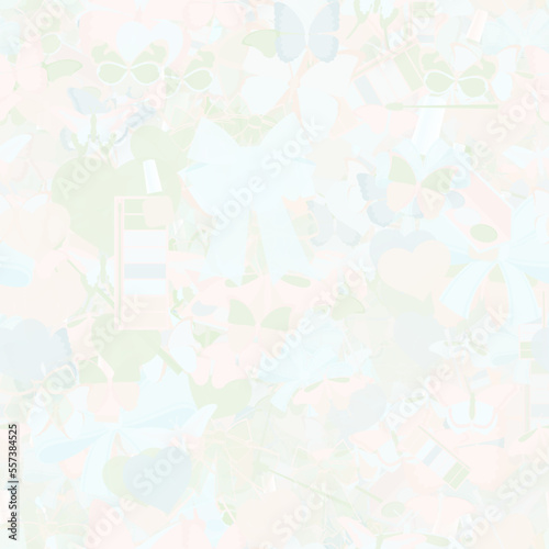 Background pattern abstract design texture. Seamless. Pastel. Theme is about love, repeat, summer, design, vector, pomatum, art, exotic, gorgeous, hearts, ribbons, dressing, wing, drawing