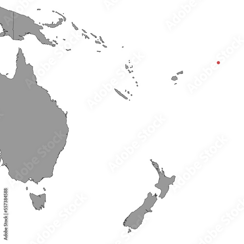 Samoa on world map. Vector illustration.