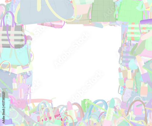 Background pattern abstract design texture. Pastel. Border frame, transparent background. Theme is about business, shaving, personal, elegance, cosmetology, luxury, beauty, store, businesswoman