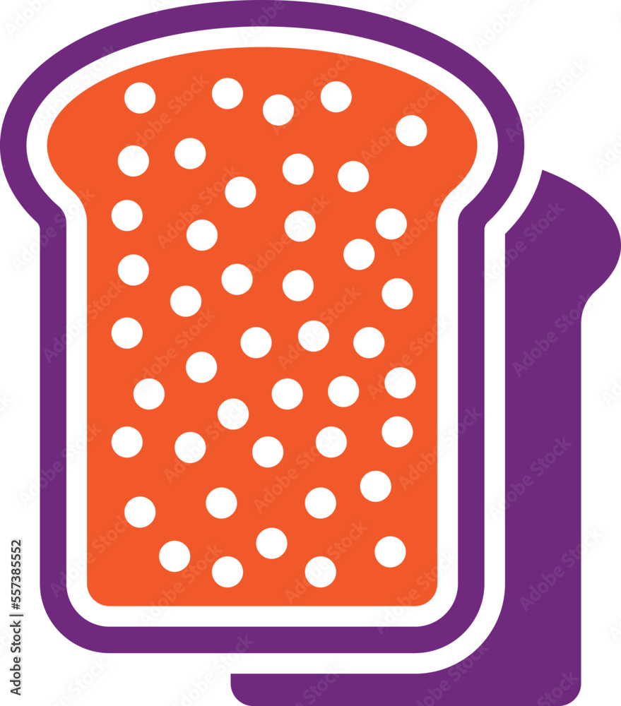 Toast Vector Icon Design Illustration Toast Vector Icon Design Illustration