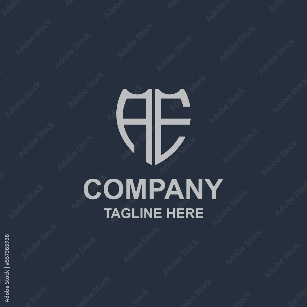 Obraz premium creative monogram ae logo design