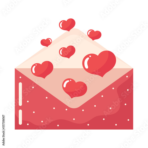 red envelope with hearts photo