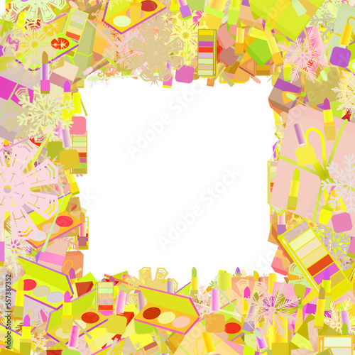 Background pattern abstract design texture. Border frame, transparent background. Theme is about nature, giftbox, swirls, pomade, parlor, wrap, beauty, pomatum, give, celebrate, flake, christmas