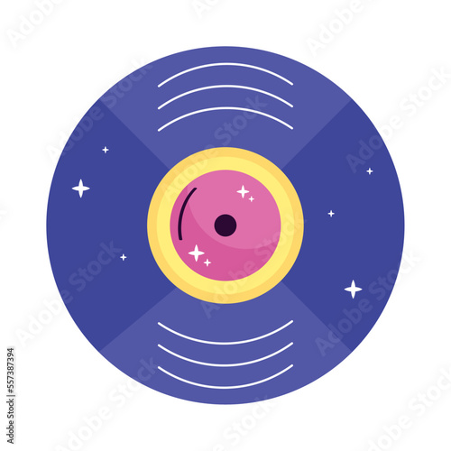 vinyl disk pop art style