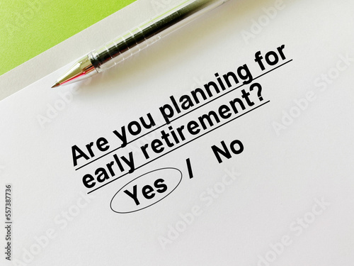 Questionnaire about retirement