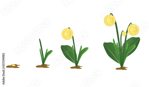 Invest growth concept. vector illustration
