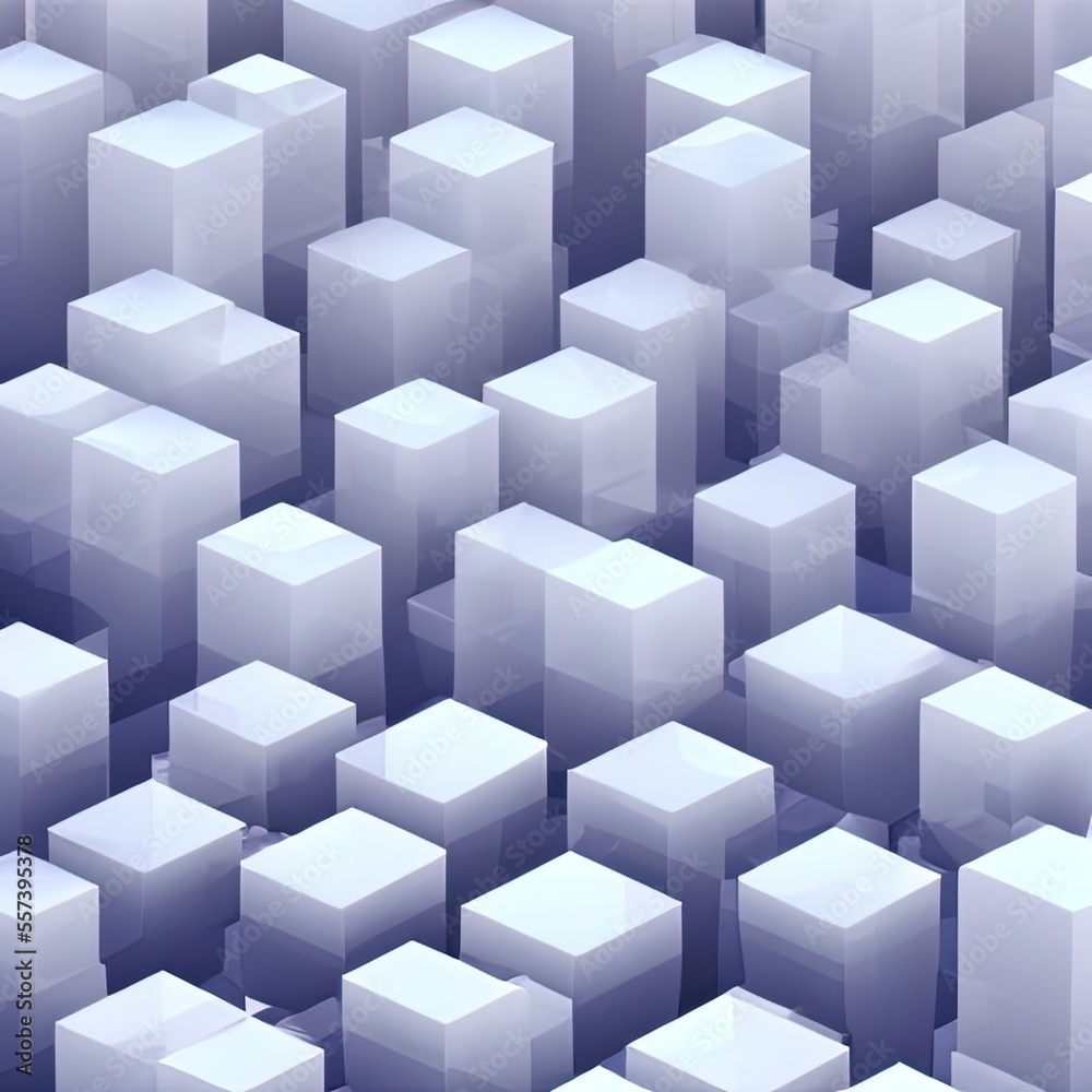 Many white 3d cubes - generative ai Many white 3d cubes - generative ai
