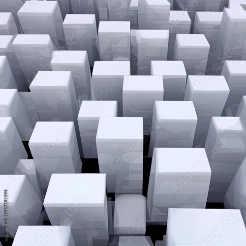 Many white 3d cubes - generative ai