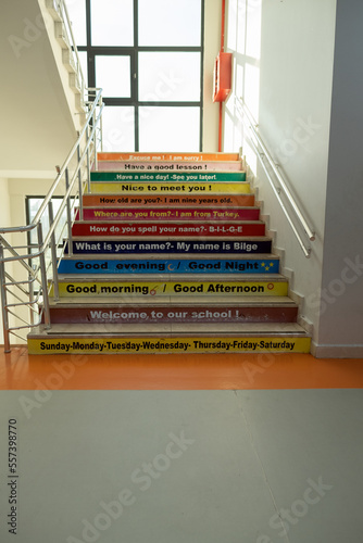 language learning steps, stair step, I'm learning English.