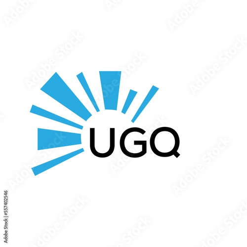 UGQ letter logo. UGQ blue image on white background and black letter. UGQ technology  Monogram logo design for entrepreneur and business. UGQ best icon.
 photo