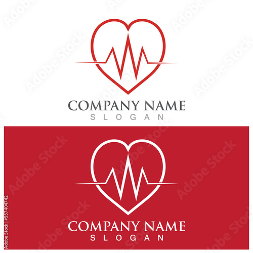 heart beat vector illustration template design