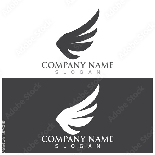 wing icon vector logo illustration template