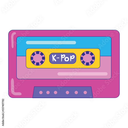 pink cassette k-pop style