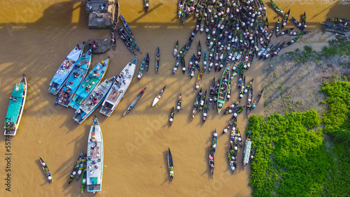 Floating Market in Lok Baintan, Indonesia