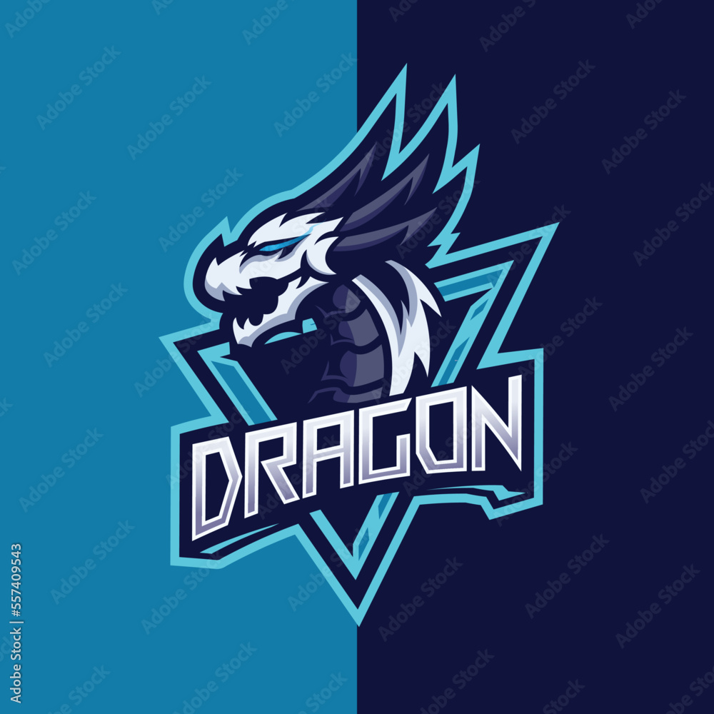 Dragon Head esport logo design Dragon Head esport logo design