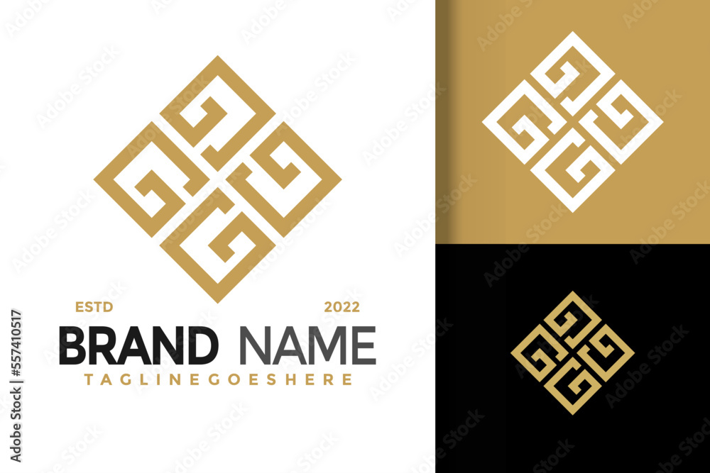 Monogram G Initial Logo Design Vector Illustration Template Monogram G Initial Logo Design Vector Illustration Template