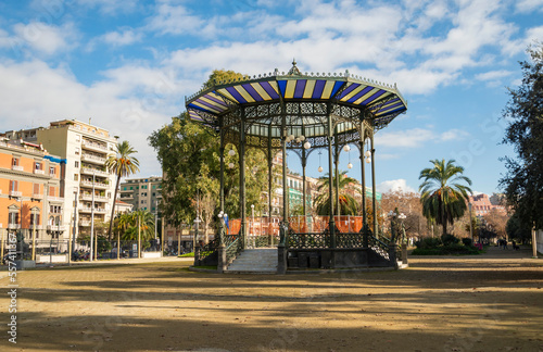 Schilderij op canvas Bandstand at The Public Park Of Villa Comunale di Napoli In Naples, Italy