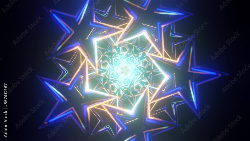 Rotating star shape background VJ Loop. Rotating star shape background VJ Loop.