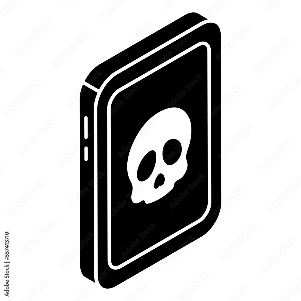A flat design icon of mobile hacking A flat design icon of mobile hacking