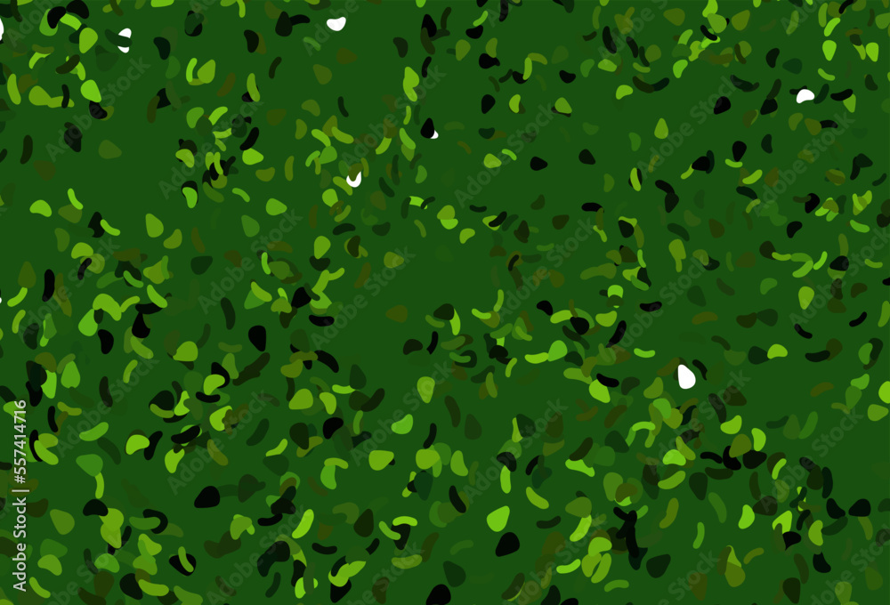 Light Green vector pattern with chaotic shapes. Light Green vector pattern with chaotic shapes.