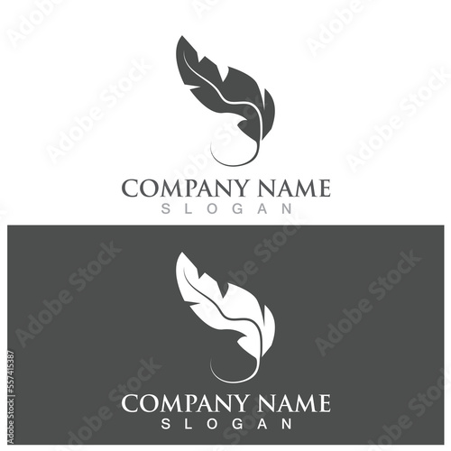 feather icon vector illustration logo