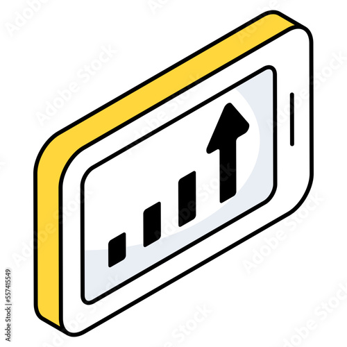 Modern design icon of mobile arrows 