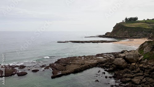 aerial view of sea, close to a cliff 