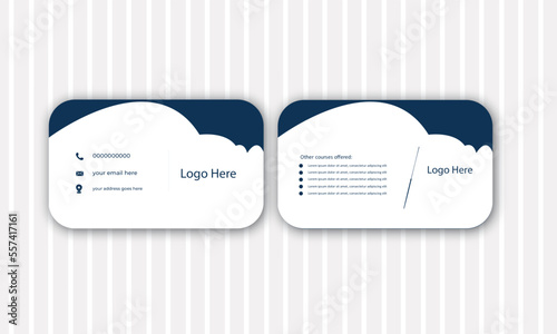 Luxury Business Card design. Blue Business card design. Business card template.	
