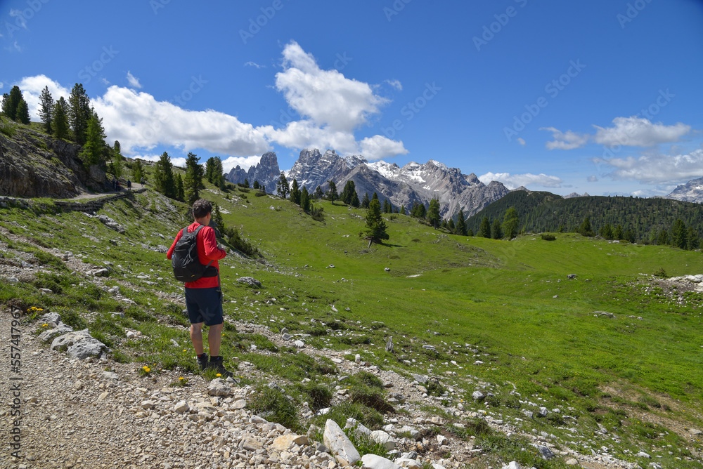 Landschaft an der Plätzwiese in den Dolomiten / Südtirol