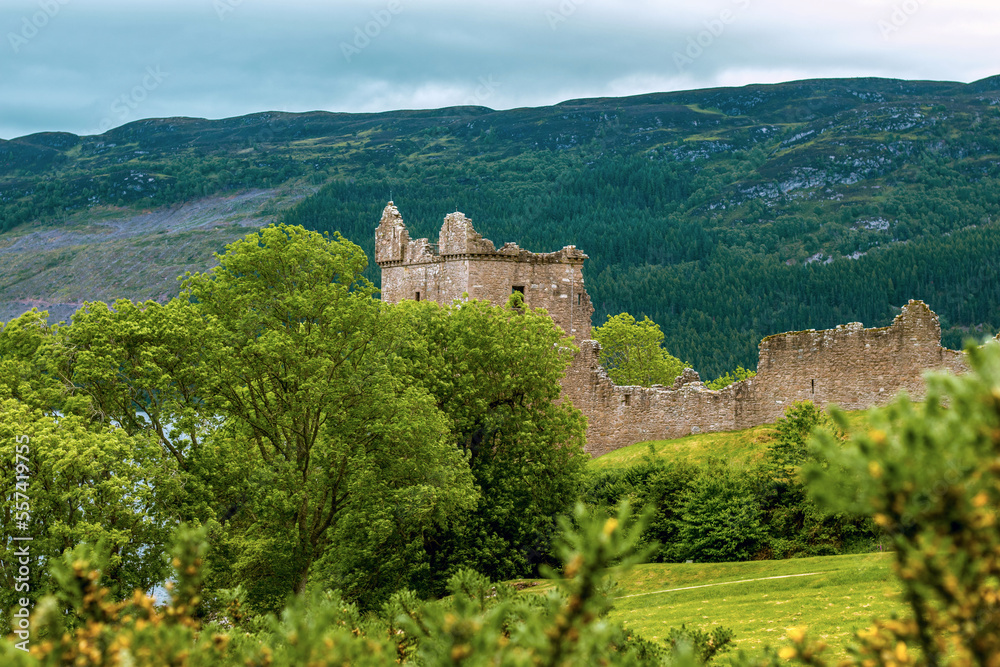 Beautiful Scottish Highlands and Urquhart Castle