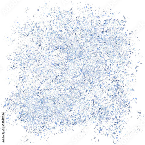Blue glitter isolated on transparent background 